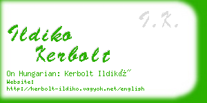 ildiko kerbolt business card